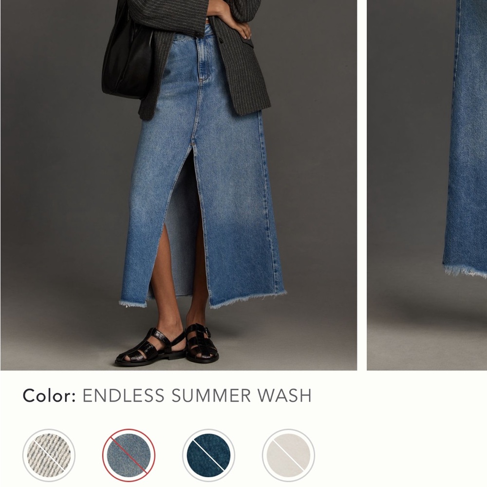 Anthro Denim Skirt - Picture 2 of 7